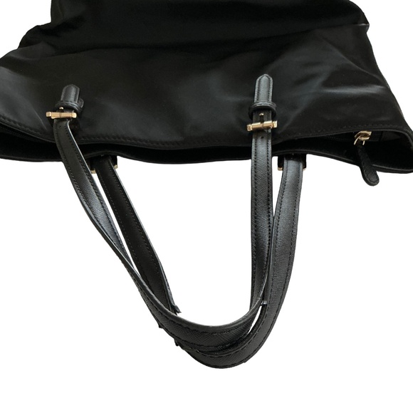 Michael Kors Black Nylon Tote Gold Accents Large - Picture 8 of 14